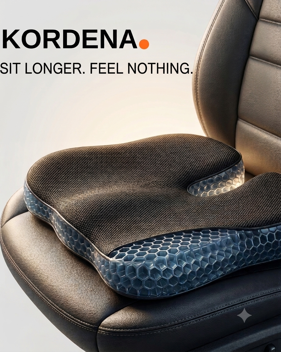 Kordena Ergonomic Seat Cushion — All-Day Comfort